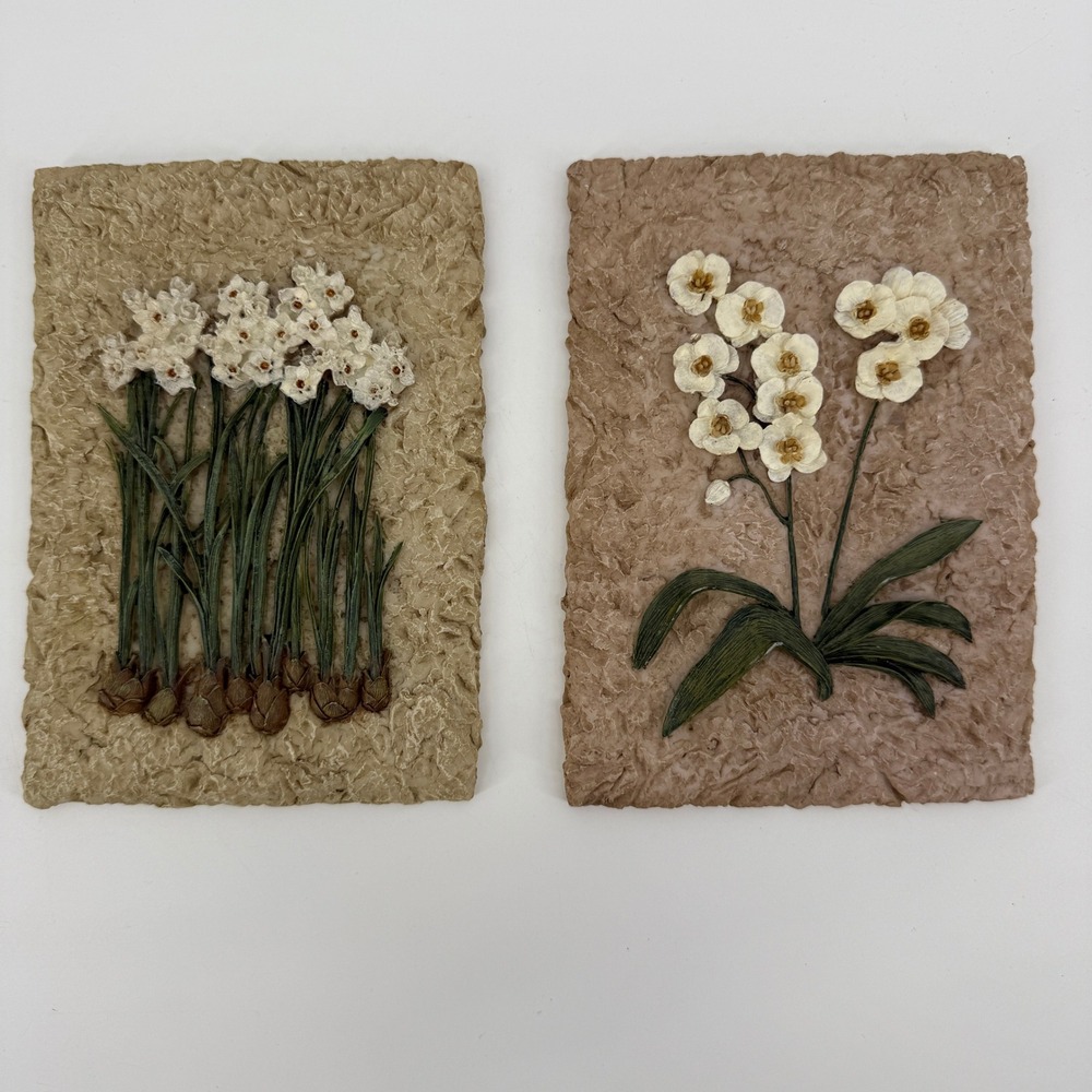 Flower Resin Wall Plaque Cheri Blum Home Decor Wall Hanging Cottagecore Decor